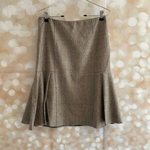 Ann Taylor Tan Wool Skirt
